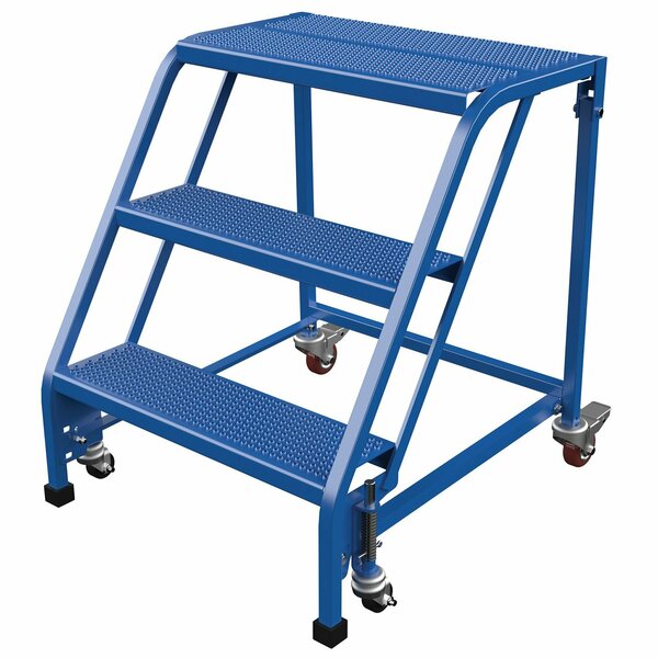 Vestil 30 H Steel PW Ladder, Perforated, 3 Step, No Rail, 3 in Steps LAD-PW-26-3-P-NHR